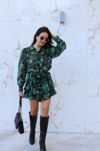 "Vivien" Floral Green Set 